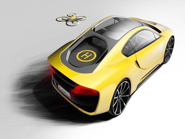Image 1 : Rinspeed Ʃtos, la voiture autonome qui va de paire avec un drone