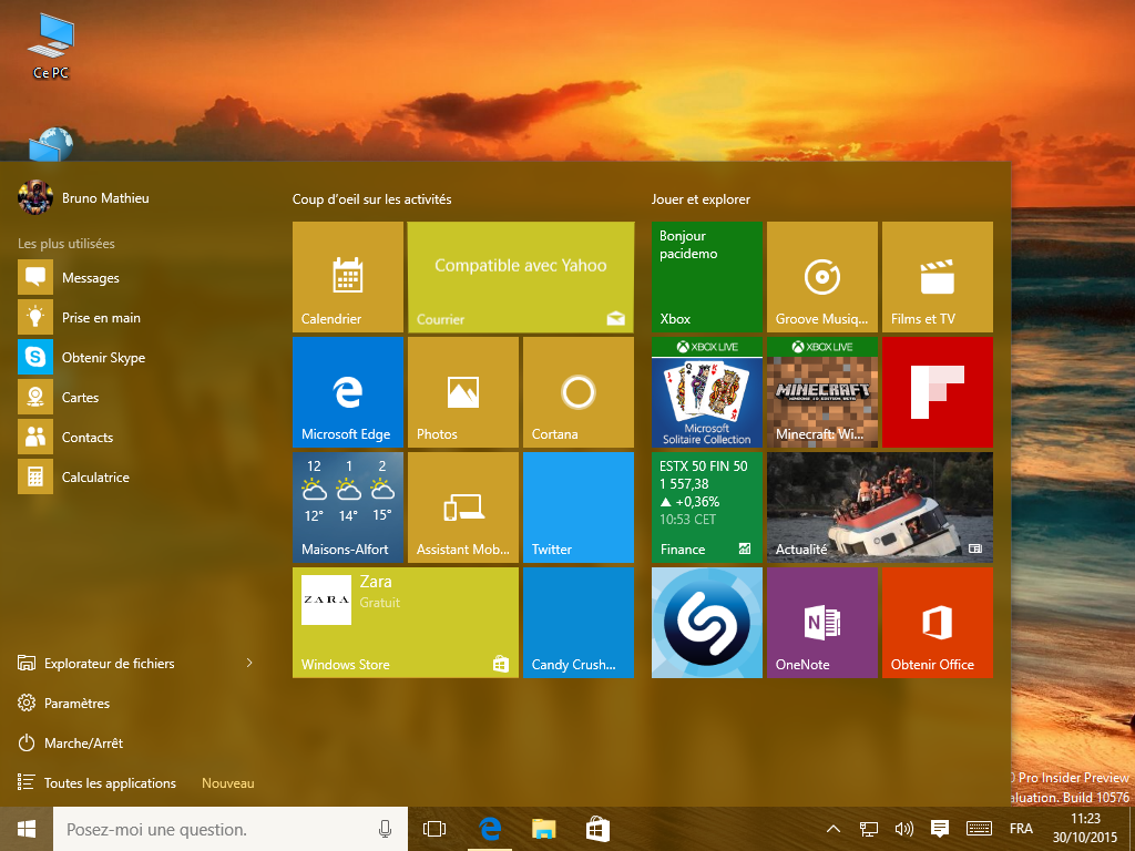 Image à la une de Windows 10 build 10576 : Microsoft n'en a pas fini avec les nouveautés