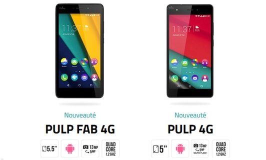 Image 2 : Pulp 4G et Pulp Fab 4G, les deux nouveaux smartphones de Wiko