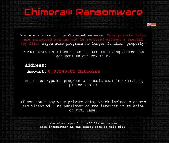 Image 2 : Chimera : le ransomware qui promet de rapporter gros à ses victimes