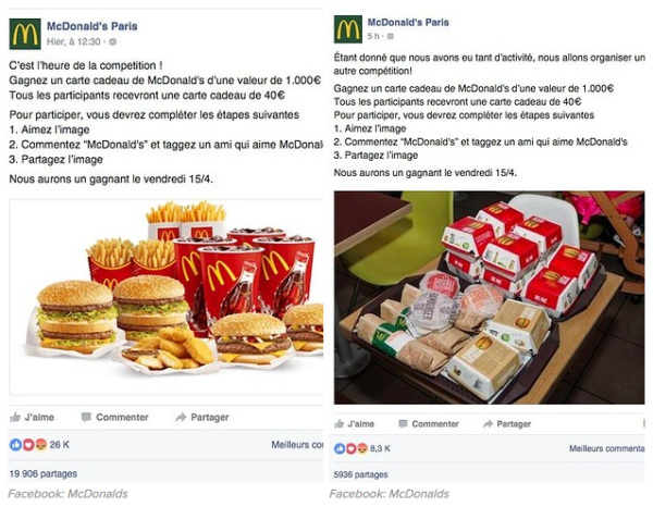Image 1 : McDonald's : attention à l’arnaque sur Facebook !