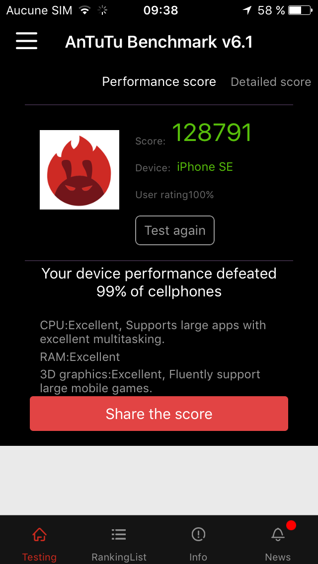 Iphone Se Le Test