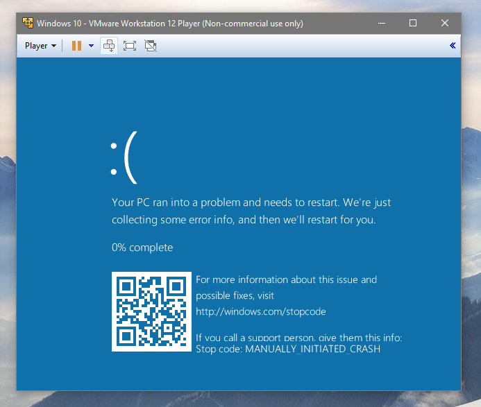 Image 1 : Windows 10 met du QR Code dans ses écrans bleus