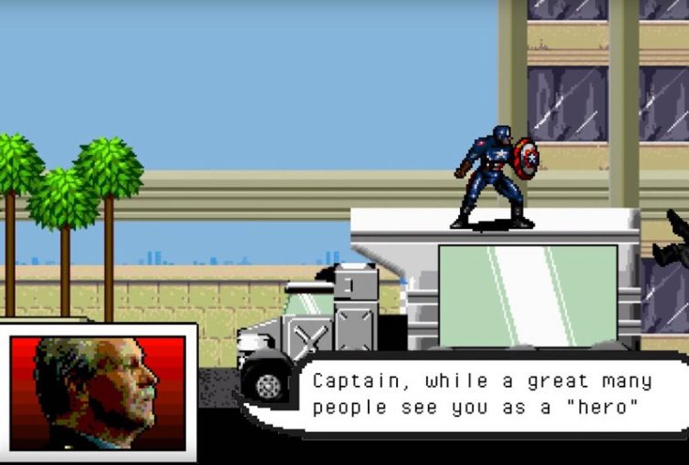 Image 1 : Captain America Civil War : et si le film était sorti à l'époque des 8 bits ?