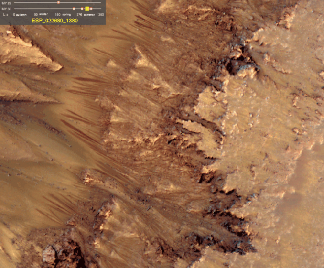 Image 2 : Voici comment l’eau modifie la surface de Mars