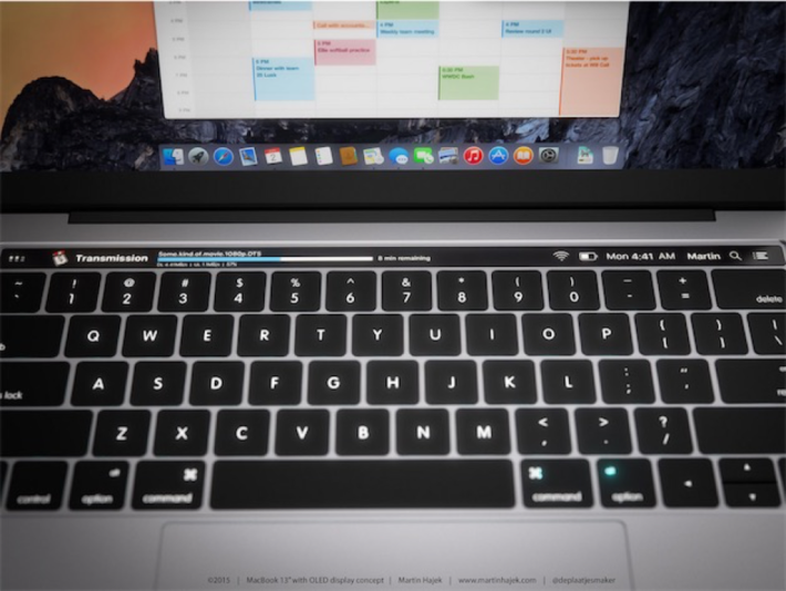 Image 1 : MacBook pro : et si pouvait le contrôler via une barre OLED ?