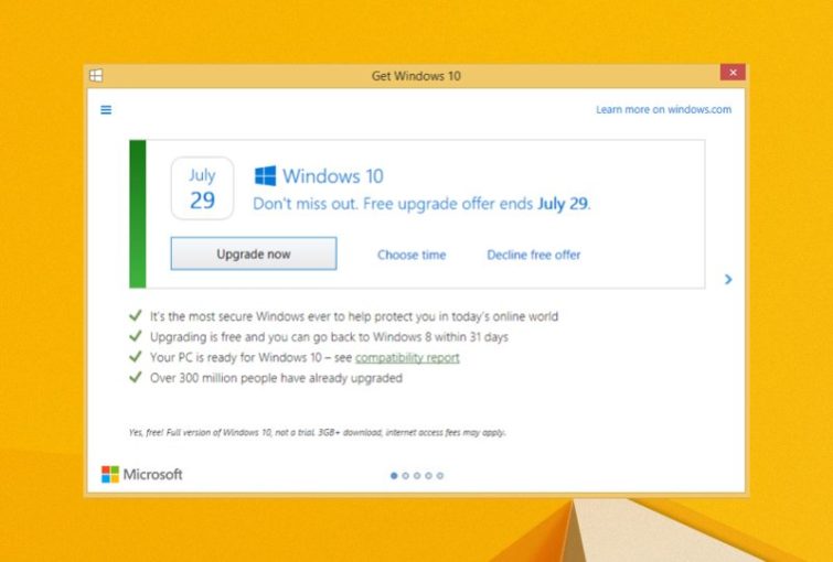 Image 1 : Microsoft met fin à l'installation forcée de Windows 10