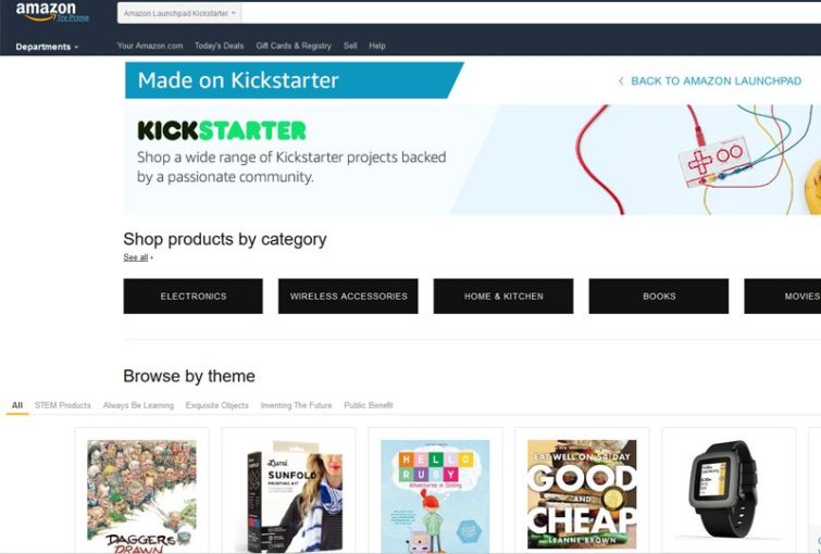 Image 1 : Amazon ouvre une section dédiée aux produits Kickstarter