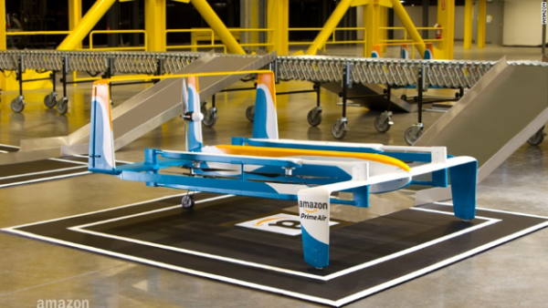 Image 1 : Amazon teste la livraison par drone en Angleterre