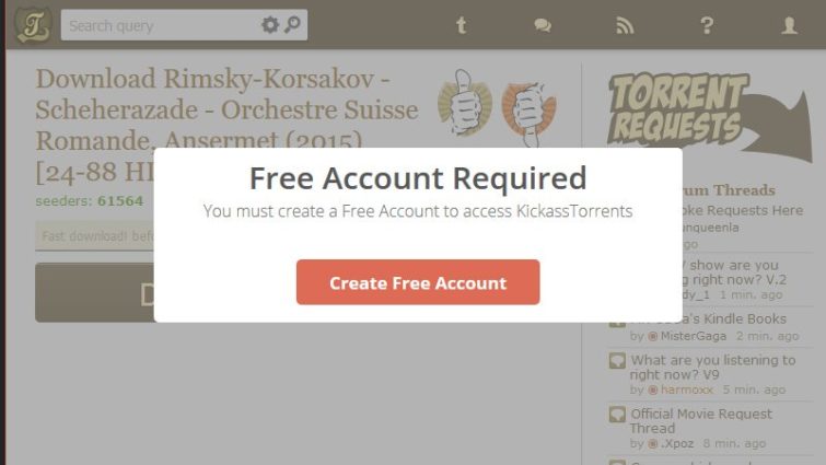 Image 1 : Le site KickassTorrents est de retour, mais gare à l'arnaque !