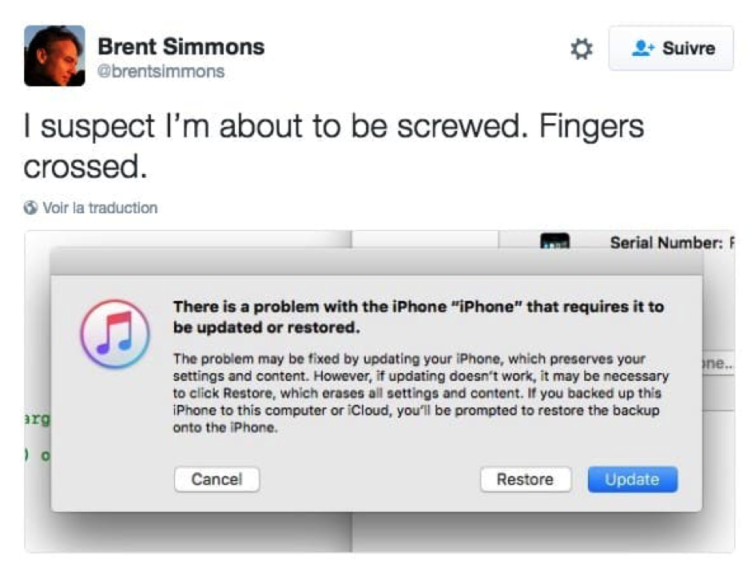 Image 1 : La mise à jour iOS 10 d’Apple bloque l’iPhone et l’iPad de certains utilisateurs