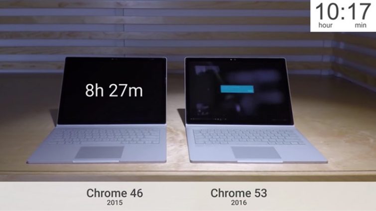 Image 1 : Microsoft vs Google : Chrome 53 promet d'être moins gourmand