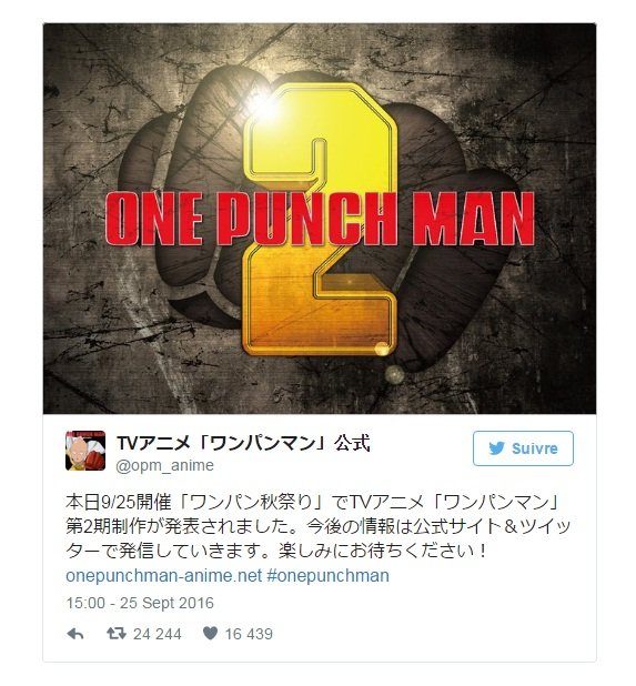 Image 2 : One Punch : le manga/anime de l'année aura une saison 2