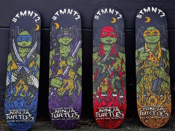 Image 2 : Les skateboards Tortues Ninja sont cools