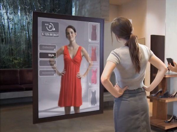 Image 1 : Amazon a breveté un miroir pour l'essayage de vêtements