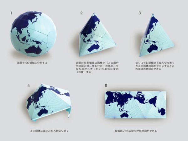 Image 1 : La carte du monde projetée reconnue pour son design