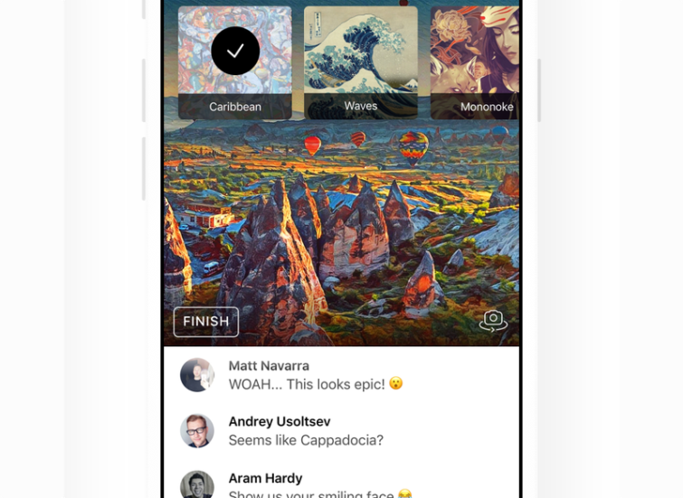 Image 2 : Prisma : il est désormais possible d’ajouter un filtre à une vidéo Facebook Live
