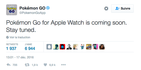 Image 2 : Pokémon Go arrive bientôt sur Apple Watch