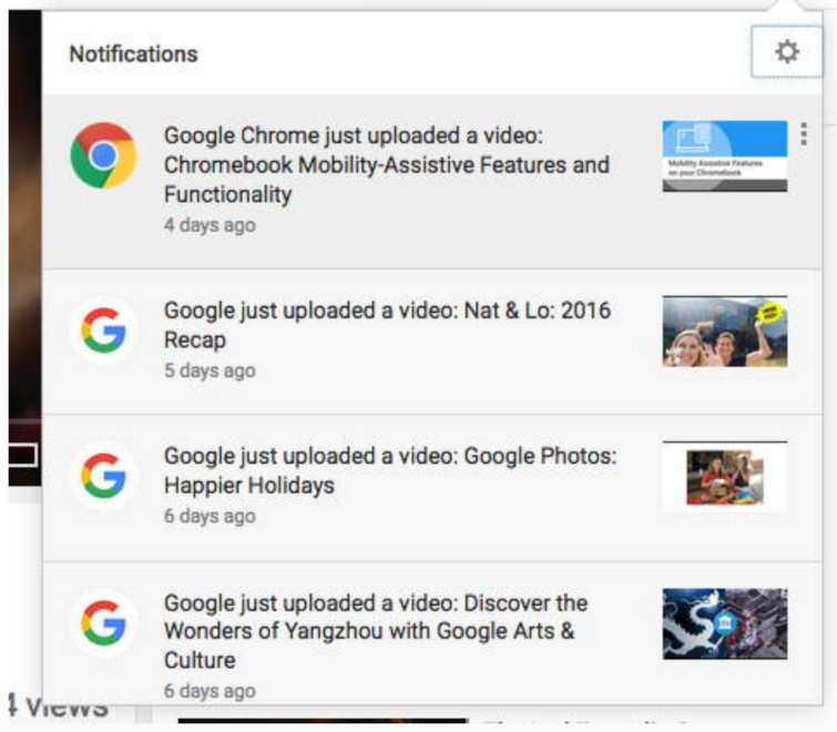 Image 1 : Chrome : des notifications Youtube dans la barre de navigation ?