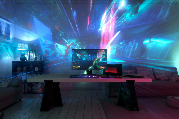 Image 1 : [CES] Le projet Ariana de Razer transforme le salon en salle de jeu 
