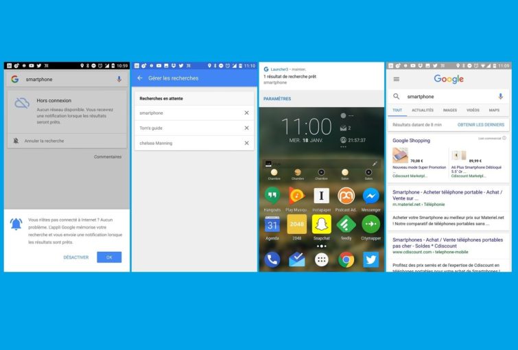 Image 1 : Android : l'application Google vous permet de faire des recherches hors-connexion