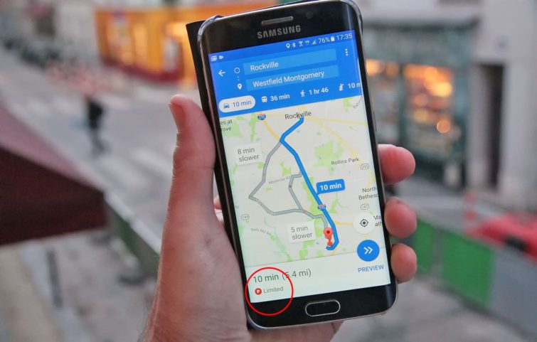 Image 1 : Google Maps permet de partager sa position en temps réel