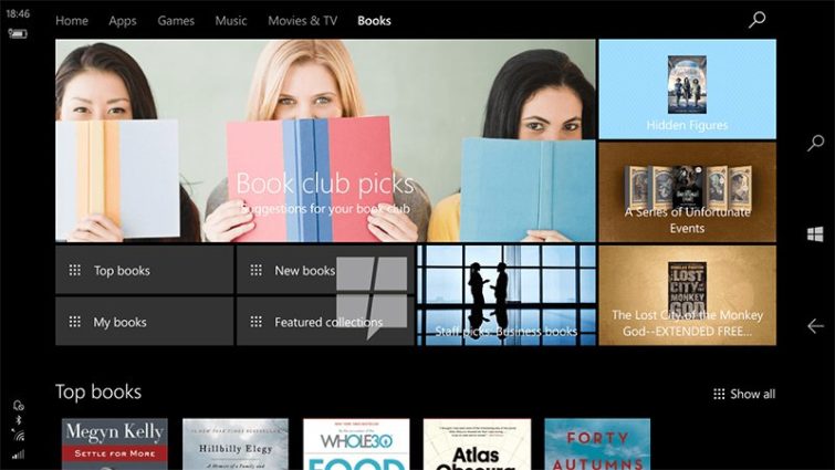 Image 1 : Le Windows Store aura enfin droit à ses e-books