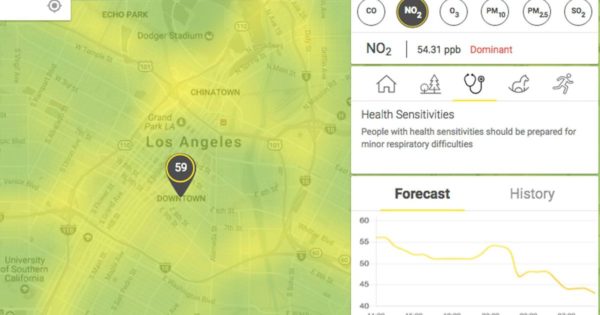 Image 1 : Une carte en temps réel pour analyser la pollution urbaine