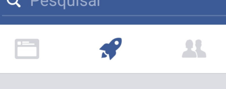 Image 1 : Le nouveau bouton Facebook en forme de fusée affiche un second fil d’actualité