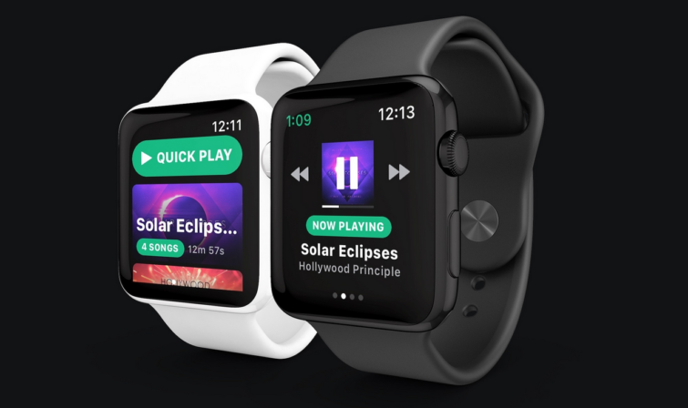 Image 1 : Spotify prépare son application pour l'Apple Watch