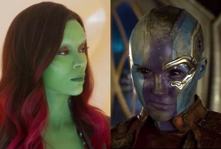 Image 1 : Les Gardiens de la Galaxie vol.2 : Gamora et Nebula se réconcilient dans un spot TV