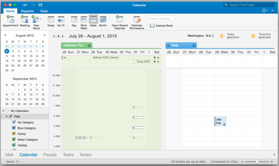 Image à la une de Outlook pour Mac est désormais compatible avec Google Calendar