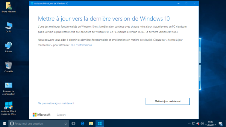 Image 3 : Windows 10 Creators Update : voici comment télécharger la mise à jour