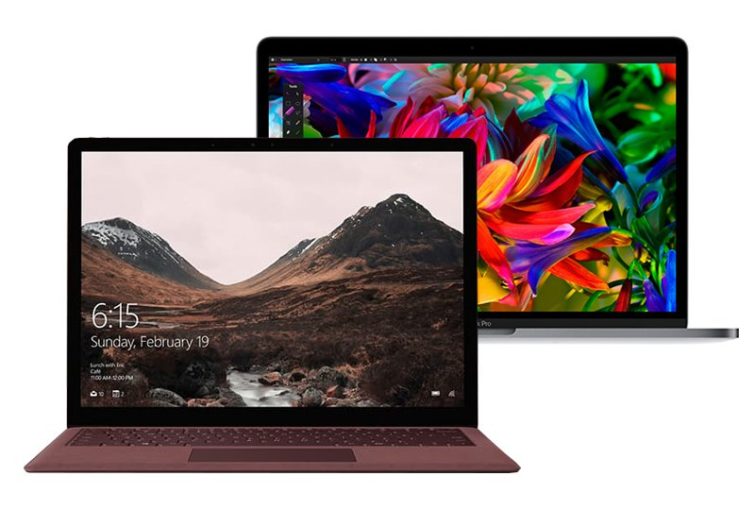 Image 1 : Surface Laptop vs Apple Macbook : le match (prix, configuration, performances)