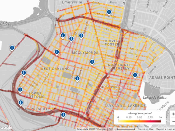Image 1 : Google Maps : et maintenant des cartes sur la pollution ?