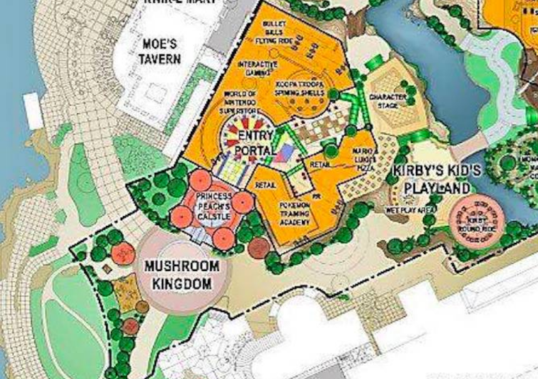 Image 1 : Super Nintendo World Park : le plan du parc d'attractions en fuite ?