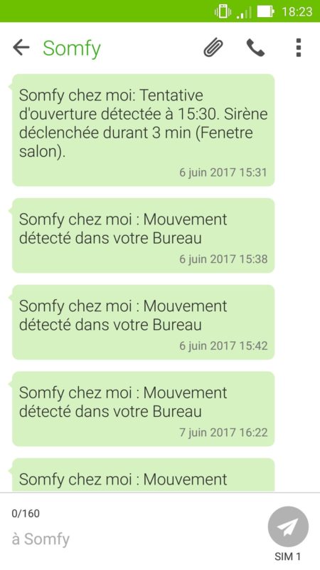 alerte alarme connectée