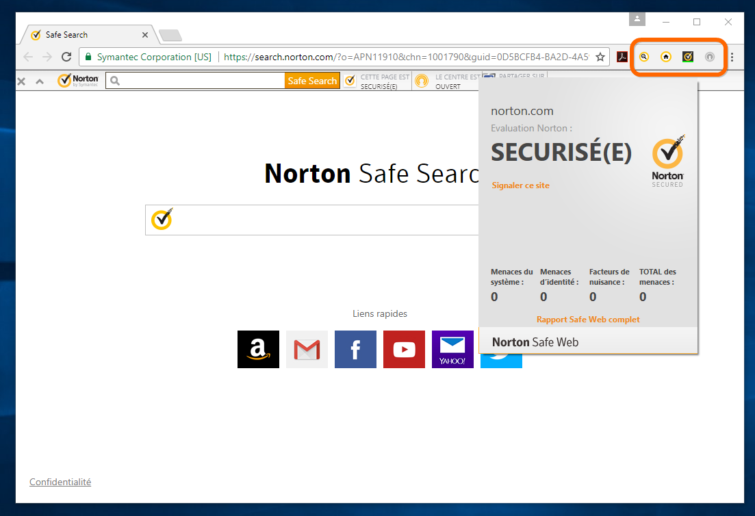 Image 3 : Norton : enfin une barre de sécurisation pour Microsoft Edge ! [sponso]