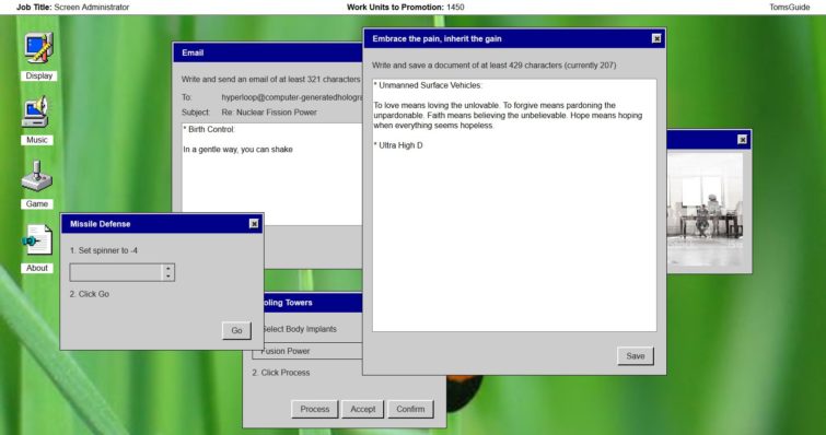 Image 1 : Cet émulateur de Windows 95 vous fait travailler en jouant (ou l'inverse)
