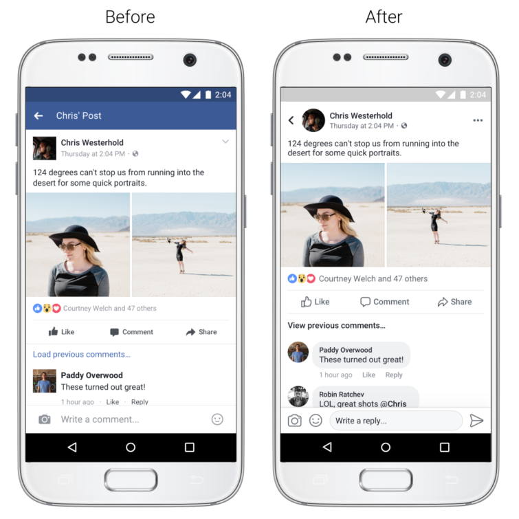 Image 1 : Facebook va simplifier son flux d’actualité sur mobile