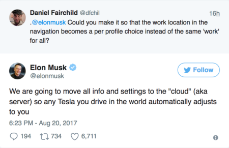 Image 2 : Elon Musk fait le SAV de Tesla sur Twitter