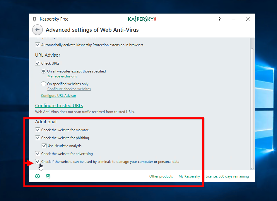 Image 8 : Kaspersky Free : comment bien configurer l'antivirus gratuit