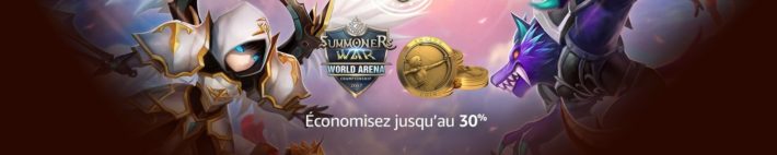 Image 1 : 30 % de réduction sur les Amazons Coins à l’occasion de la finale européenne « World Arena » de Summoners War !