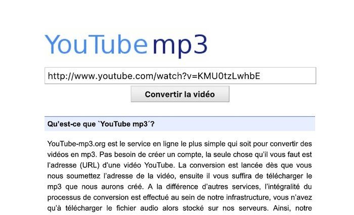 Image 1 : YouTube-MP3 met fin à son site après avoir été poursuivi par des labels de musique