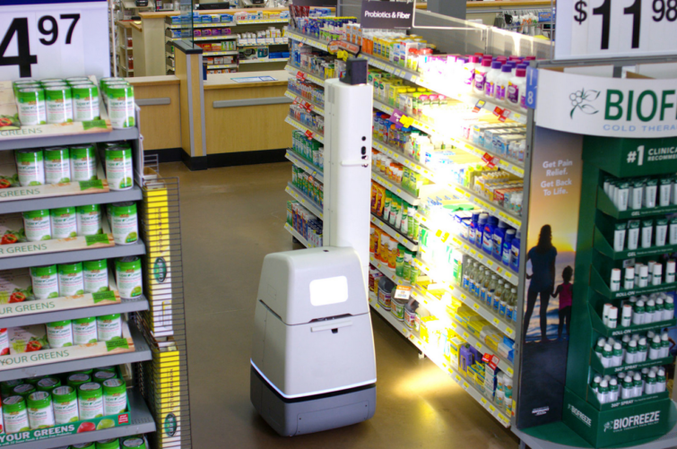 Image 1 : Les supermarchés Walmart testent des robots pour scanner les rayons