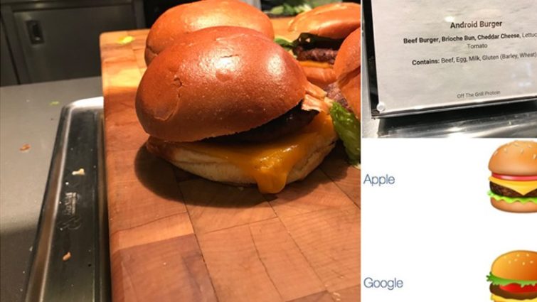 Image 1 : Google sert son Android Burger à ses employés