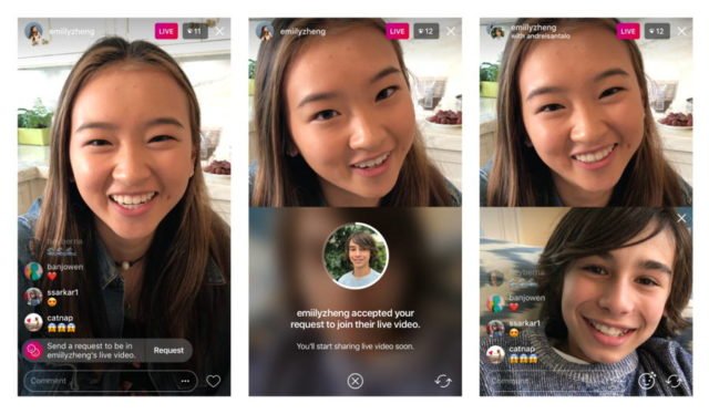 Image à la une de Instagram : il est désormais possible de demander à rejoindre une vidéo live