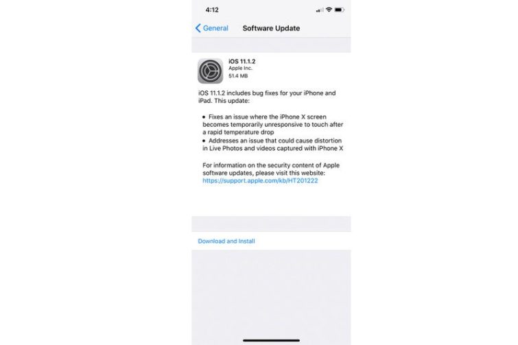 Image 2 : iPhone X : Apple répare le bug du froid avec sa nouvelle mise à jour iOS