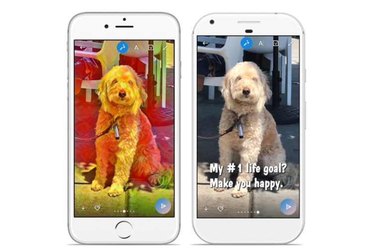 Image 1 : Skype s’inspire de Snapchat et ajoute des effets aux photos