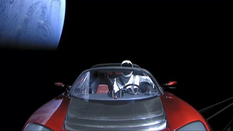 Image 1 : Un site Internet permet de suivre Starman et sa Tesla dans son voyage vers Mars